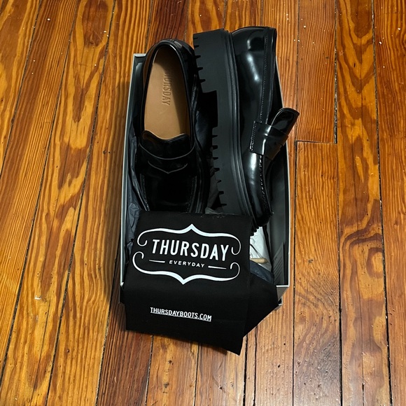 Thursday Boot Company Platform Penny Loafers - 8 - Picture 2 of 4